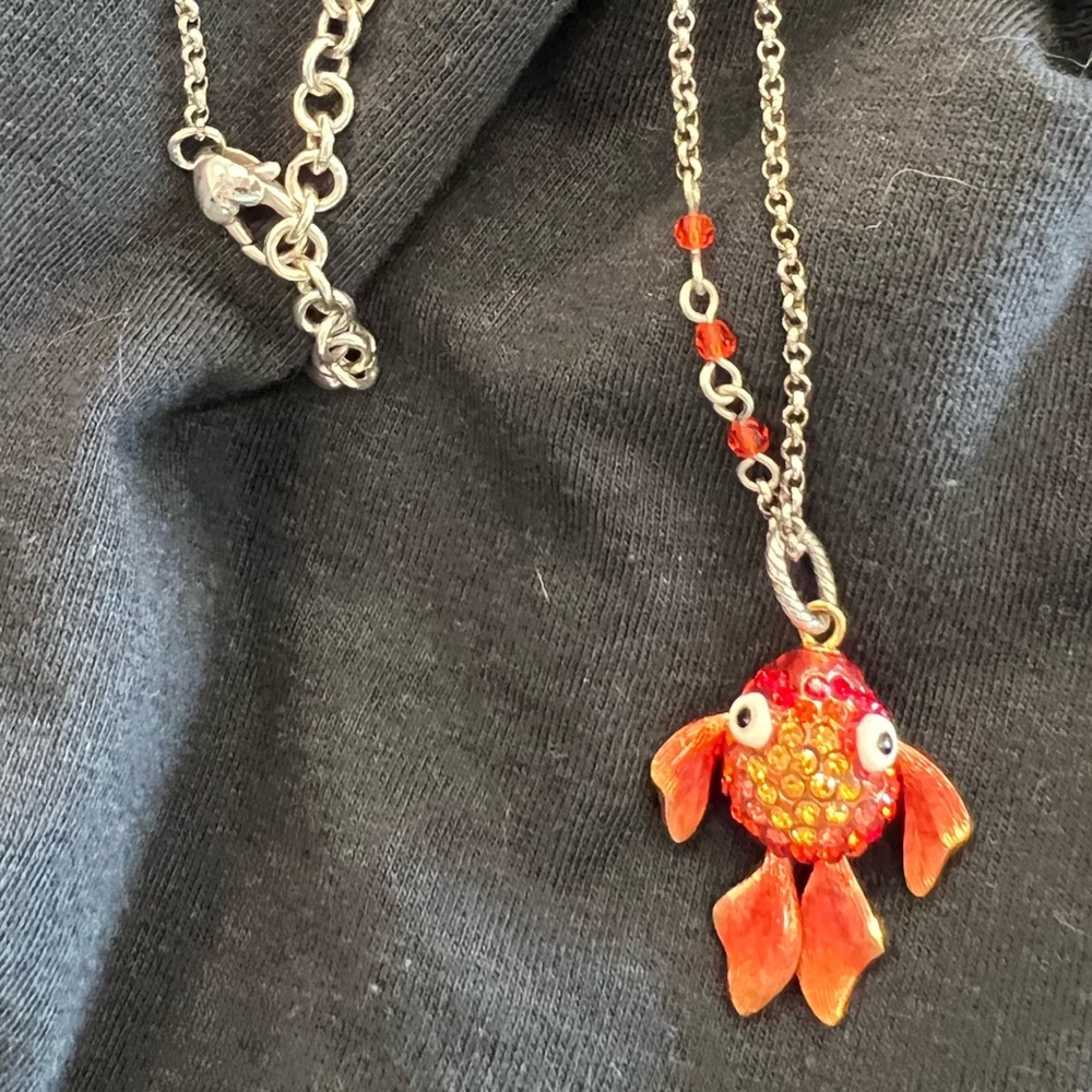 Retired Brighton Marine Marvels Goldfish Necklace